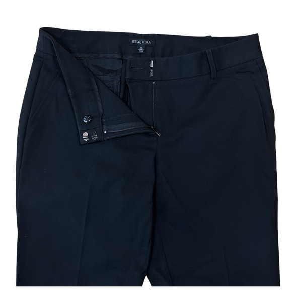 ETCETERA Stretch Flare Trousers Women's 6 Black Flat Front Business Casual Pants - Picture 3 of 6